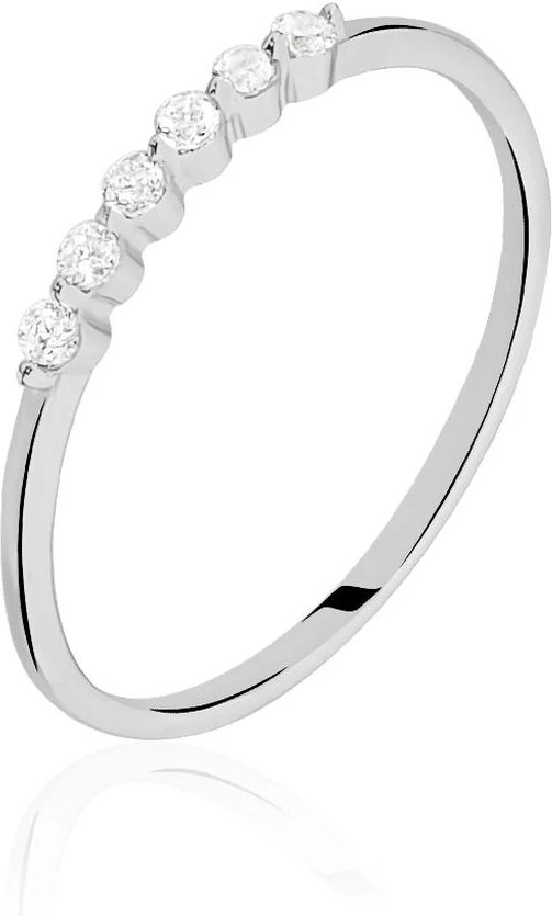 Stroili Anello Silver Elegance Argento Rodiato Cubic Zirconia Collezione: Silver Elegance - Misura 54 Bianco