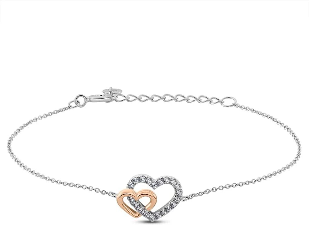 Stroili Bracciale Silver Moments Argento Bicolore Bianco / Rosa Cubic Zirconia Collezione: Silver Moments Bicolore Bianco / Rosa