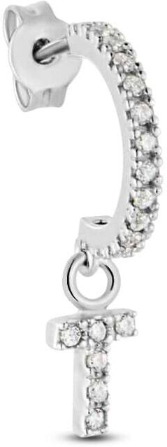 Stroili Mono Orecchino A Cerchio Silver Moments Argento Rodiato Cubic Zirconia Collezione: Silver Moments Bianco