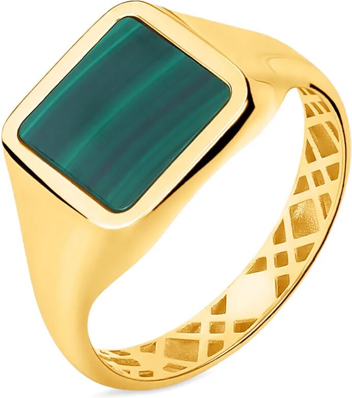 Stroili Anello Chevalier L'homme Or Oro Giallo Malachite Collezione: L'Homme Or - Misura 64 Oro Giallo