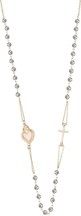 Stroili Collana Rosario Silver Soul Argento Rosa Cristallo Collezione: Silver Soul Rosa