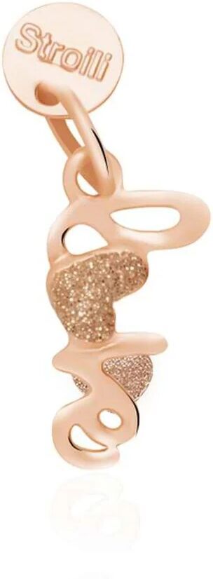 Stroili Ciondolo love in argento rosato e smalto glitter Collezione: Love Beats