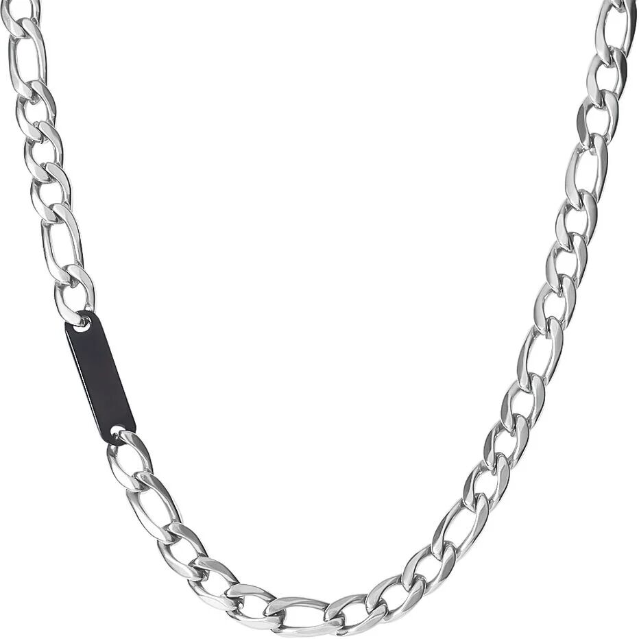 Stroili Collana Man Code Acciaio Bicolore Bianco / Nero Cubic Zirconia Collezione: Man Code Bicolore Bianco / Nero