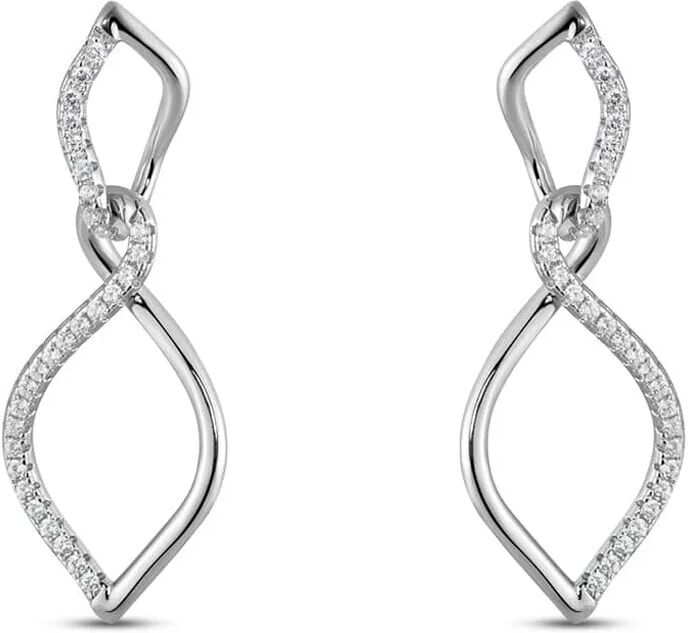 Stroili Orecchini Pendenti Silver Shine Argento Rodiato Cubic Zirconia Collezione: Silver Shine Bianco