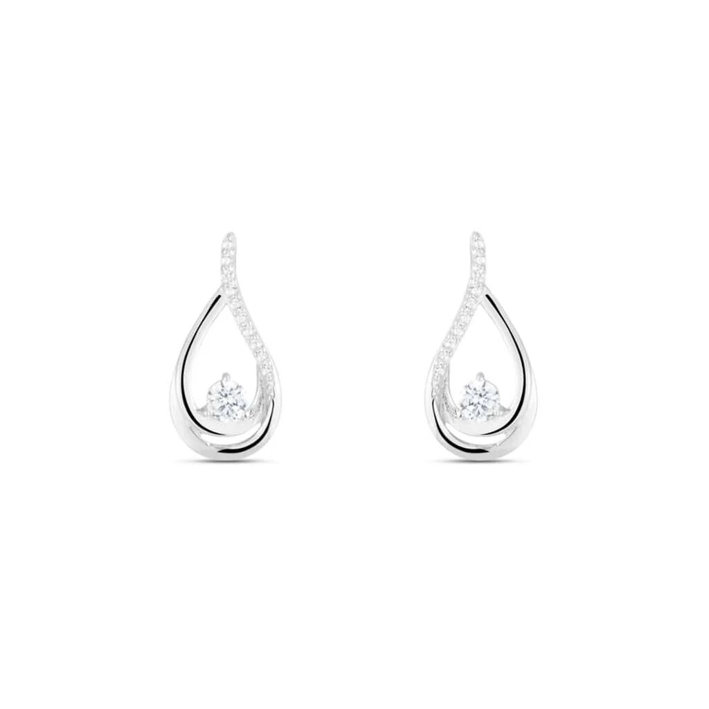 Stroili Orecchini Lobo Silver Shine Argento Rodiato Cubic Zirconia Collezione: Silver Shine Bianco