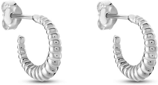 Stroili Orecchini A Cerchio Silver Collection Argento Rodiato Collezione: Silver Collection Bianco