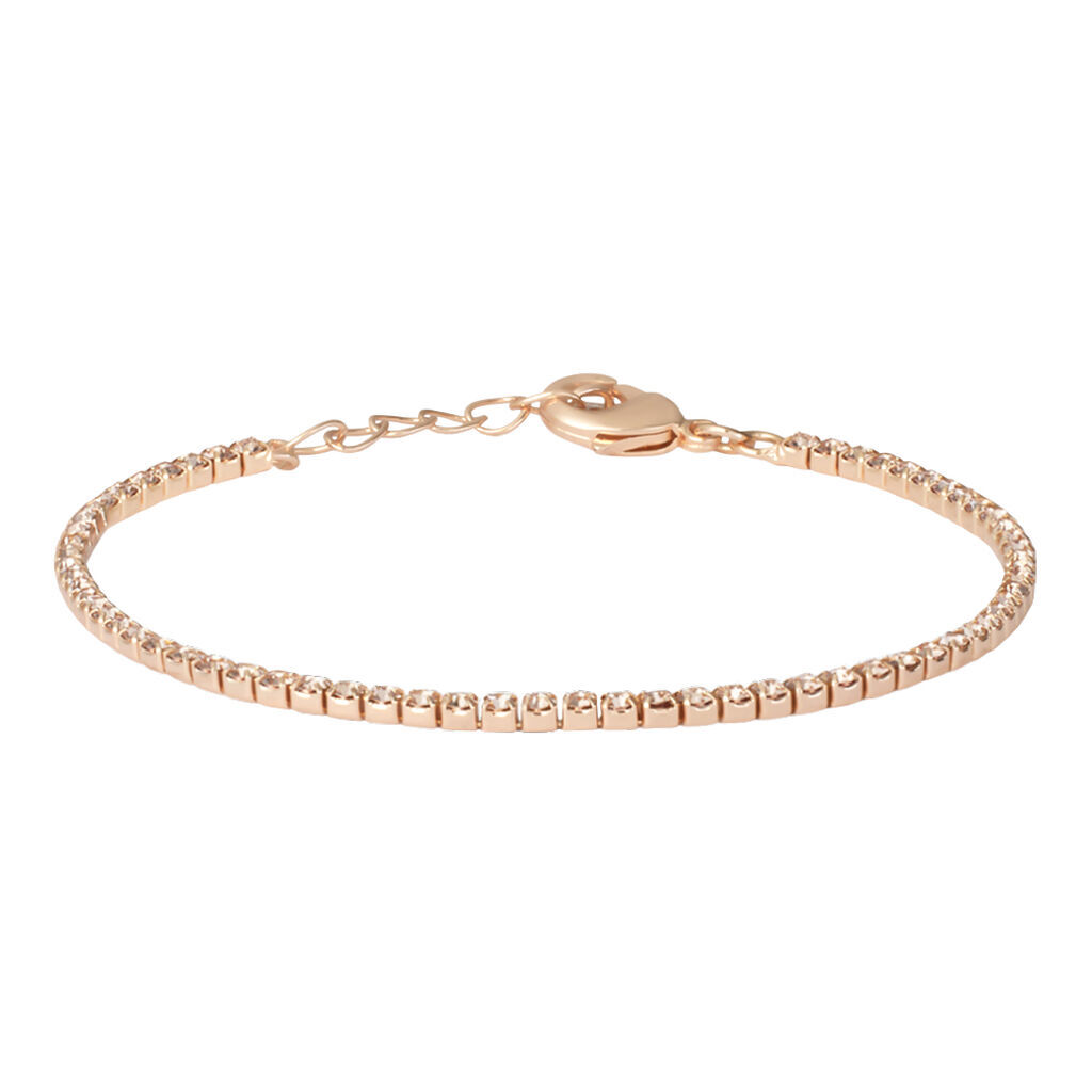 Stroili Bracciale Tennis Romantic Shine Metallo Rosa Cristallo Collezione: Romantic Shine Rosa