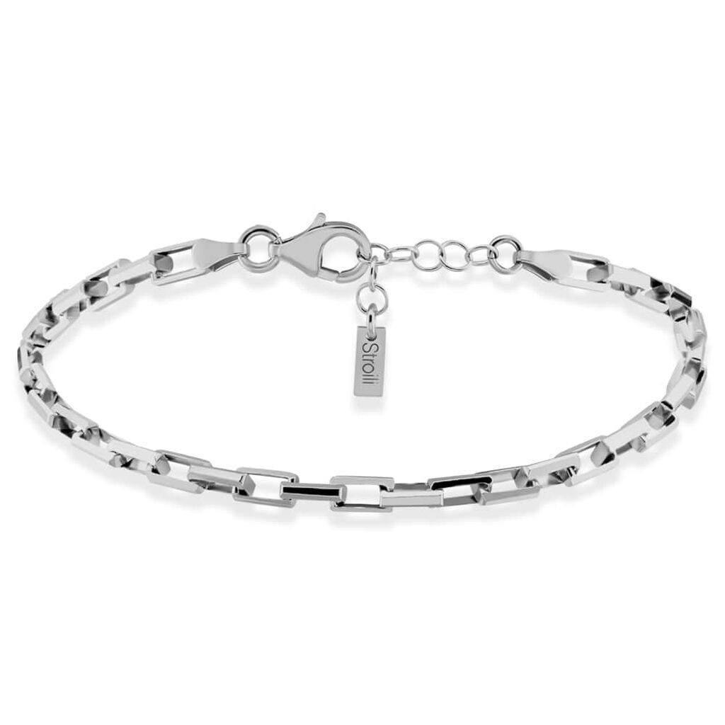 Stroili Bracciale Catena Gentleman Argento Rodiato Collezione: Gentleman Bianco