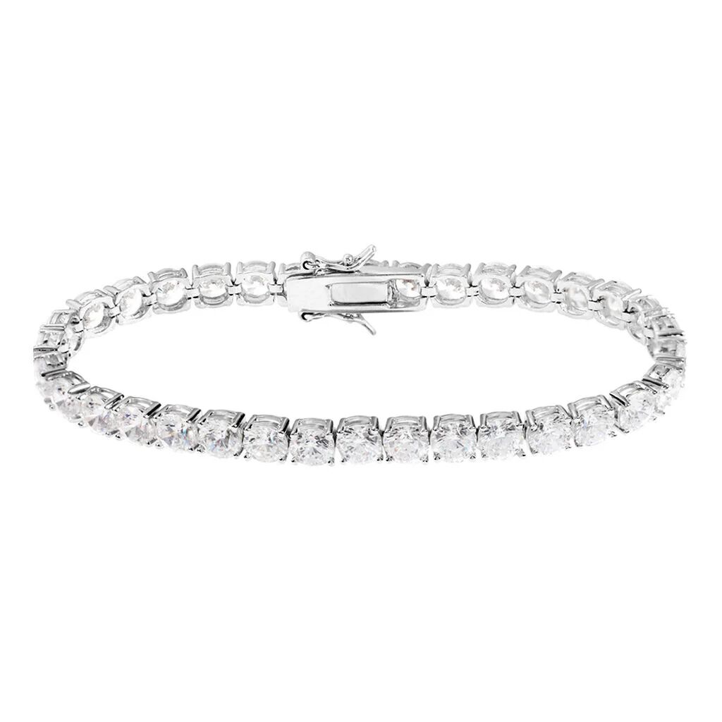 Stroili Bracciale Tennis Silver Elegance Argento Rodiato Cubic Zirconia Collezione: Silver Elegance Bianco