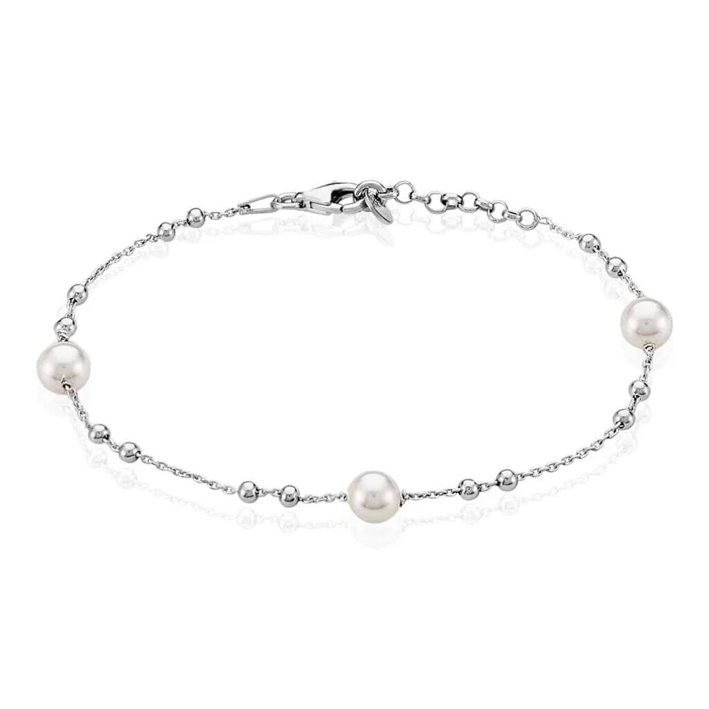 Stroili Bracciale Silver Pearls Argento Rodiato Perla sintentica Collezione: Silver Pearls Bianco