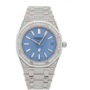 Audemars Piguet 2021 pre-owned Royal Oak Extra-Thin 39mm - Blauw