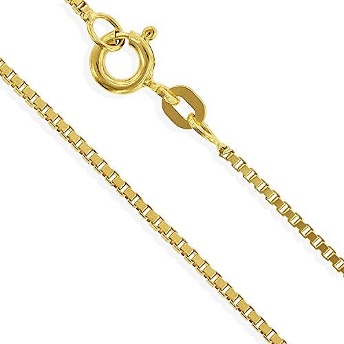 Viennagold Geelgoud Venetiaanse ketting 14 karaat 585 14K damesketting herenketting 45 cm dik (016)