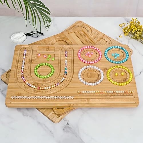 Amofu Armband Bead Design Board,Trays voor Kettingen Armband Sieraden -DIY Sieraden Maken Lade, Parel Board Kralen Sieraden Maken Opslag (02)