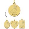 Names4ever Gouden Hanger met Yorkshire Terrier Hondje + Naam Graveren Goudkleurig other