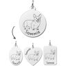 Names4ever Zilveren Hanger met Hondenras Welsh Corgi Pembroke + Naam Graveren Zilverkleurig other