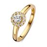 Excellent Jewelry 14K Goud Luxe Diamanten 0.45 crt. Verlovingsring Goudkleurig 18,5mm female