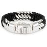 Buddha to Buddha Ben Mix armband van zilver - Zwart