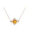 SOFIA ZAKIA 14kt yellow gold Wondering Star sapphire necklace - Goud