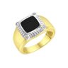Firetti Ring Sieraden cadeau, zegelring look zwart glinsterend zwart 58;60;62;64;66;68;70