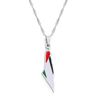 PONERY Map Pendant Necklace Palestine Pendant Chain Necklaces Jewelry,Classic Hip Hop Jewelry For Women Men Trend Party Gift Fashion Jewelry,White,Length45Cm Width3Mm