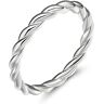 CASOTA Verlovingsring trouwring 925 sterling zilver 2 mm touw eeuwigheid ring verlovings trouwring (Size : 10)