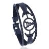 Shanrya Persoonlijkheidsarmband, unisex-armband PU-lederen armband, voor vriendin-vriendinvriendenvrouwen(zwart)