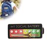 BEAUUP Grappige broche voor sociale stemming, stemmingsbatterij-broche, sociale batterij-pin, interactieve stemmingspelden, sociale batterij-pinnen, My Social Battery Pin-zwart