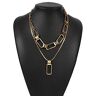 BaiWaNG Europese en Amerikaanse sieraden overdreven hiphop stijl dikke collier vrouwelijke multi-layer lock hanger ketting;