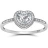 CASOTA Verlovingsring trouwring 925 sterling zilver Zirconia hart ringen verlovings trouwring (Size : U-1/2)