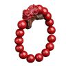 ECOLFE Rijkdom Welvaart Bedelarmband, Lucky Fox CharmNatuurlijke Cinnabar Balance Rode Armband Kralen Bangle for Geboortejaar Rijkdom Amulet Trek Geld Welvaart Geluk aan,Pixiu,8mm