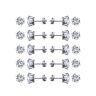 LIUJZZJ JZZJ 2-4MM Tiny vrouwen roestvrij staal ronde heldere Cubic Zirconia Stud Oorbellen (10 paar) (-), Zirkonia, Zirkonia