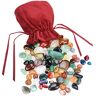 Sukudon Kit meer dan 60 stuks Mini gevarieerde natuurlijke stenen voor doe-het-sieraden ongeveer 180 g
