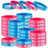 Seprendi Geslacht onthullende armbanden, inclusief teamboyarmbanden en teammeisjesarmbanden voor genderonthullingsfeest (40 stuks) A