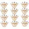 ULTNICE 12 stuks tiara kroon broche pin bruiloft party broche (goud)