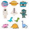 Wenyue Metalen Emaille Pin Badge Broche Cartoon Broche Voor Trui Dinosaurus Broches Leuke Emaille Pins Revers Broche Broches Pin Badges Hoed Decoraties Ruimte Planeten Badge Voor Kleding Tas Jas Rugzak 11 Stuks