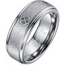 Heren ring Wolfraam Celtic Knot Brushed-21mm Zilver