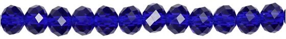 Creotime facetkralen blauw 6 mm 100 stuks - Blauw