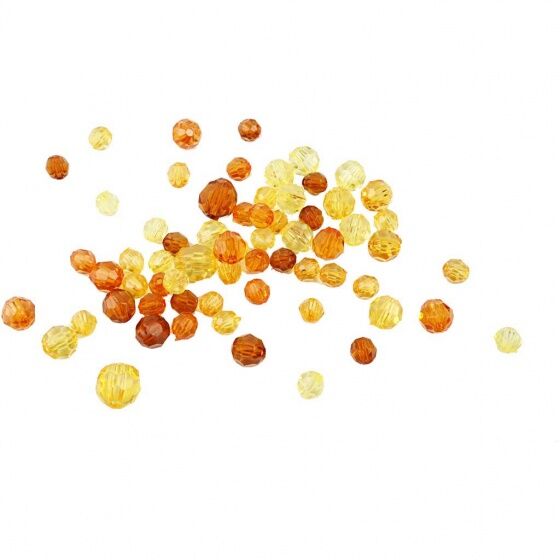 Creotime facetkralen mix geel 45 g - Geel
