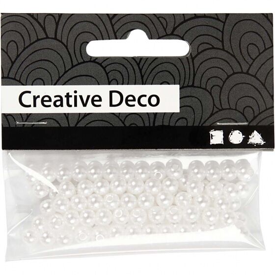 Creotime kralen Creative Deco 100 stuks parelmoer - Parelmoer