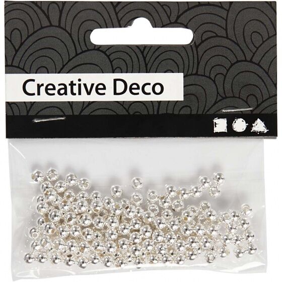 Creotime kralen Creative Deco 150 stuks zilver 4 mm - Zilver