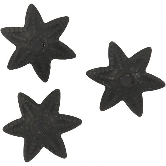 Creotime kralenkapjes 10 mm rond 10 stuks zwart - Zwart