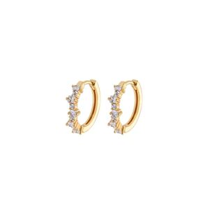 Emilia by Bon Dep Mixed Medium Hoops - White One Size