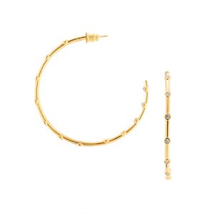 Orelia Fine Crystal Station Large Hoops - Crystal One Size