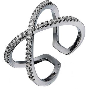 Everneed Scarlett - black crossring with clear zirconia (U)