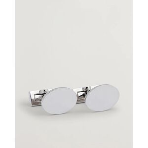 Skultuna Cuff Links Black Tie Collection Oval Silver