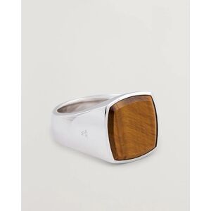 Tom Wood Cushion Tiger Eye Ring Silver