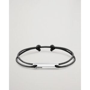 LE GRAMME Cord Bracelet Le 17/10 Black/Sterling Silver