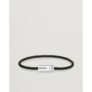 LE GRAMME Nato Cable Bracelet Khaki/Sterling Silver 7g