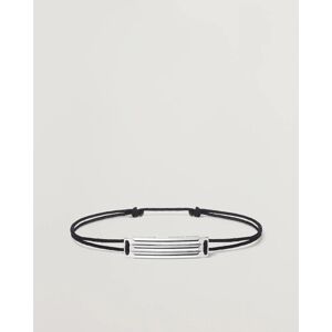 LE GRAMME Godron Cord Bracelet Black/Sterling Silver