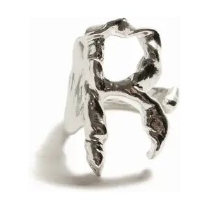 Desigual Zalio silver plated letter R ring - BLACK - M